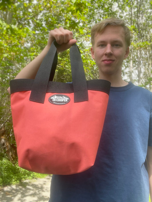 Small Coral Canvas Tote